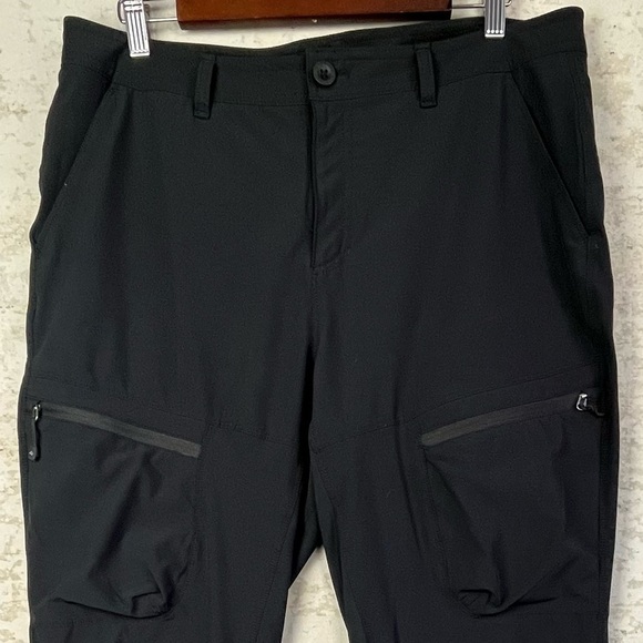 EDDIE BAUER Womens Black Fleece Lined Pants Size 12 Cold Weather - Picture 2 of 15